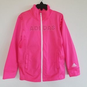 Girls Pink Adidas Sweatshirt sz 6 with pockets